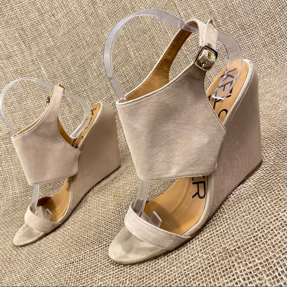 Kelsi Dagger Wedges leather  Platform Heels women's  Size 8.5
